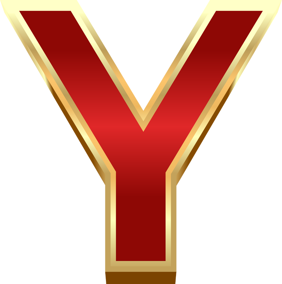 3D Elegant Red Alphabet Letter Y